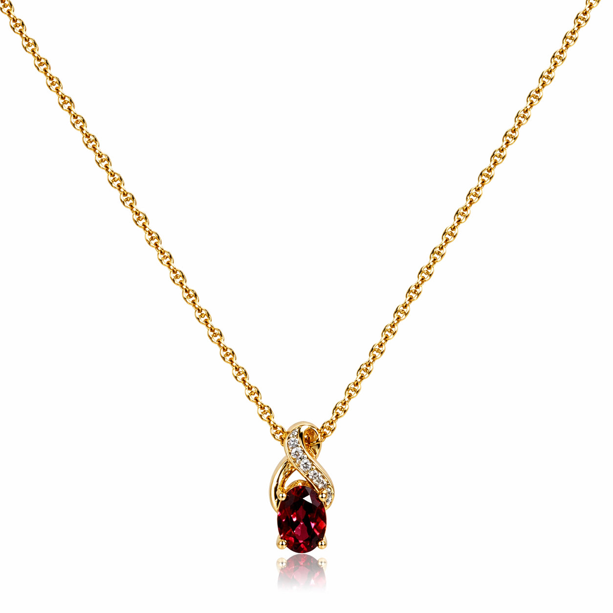 10K Yellow Gold Spinel Necklace
