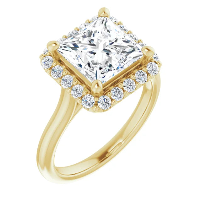 14K White Gold 1.77 CTW Princess Halo Lab Grown Diamond Engagement Ring