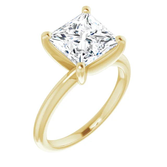 14K White Gold 1.99 CTW Princess Solitaire Lab Grown Diamond Engagement Ring