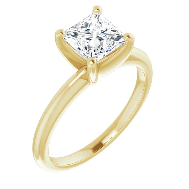 14K White Gold 1.99 CTW Princess Solitaire Lab Grown Diamond Engagement Ring-Pauls Jewelers