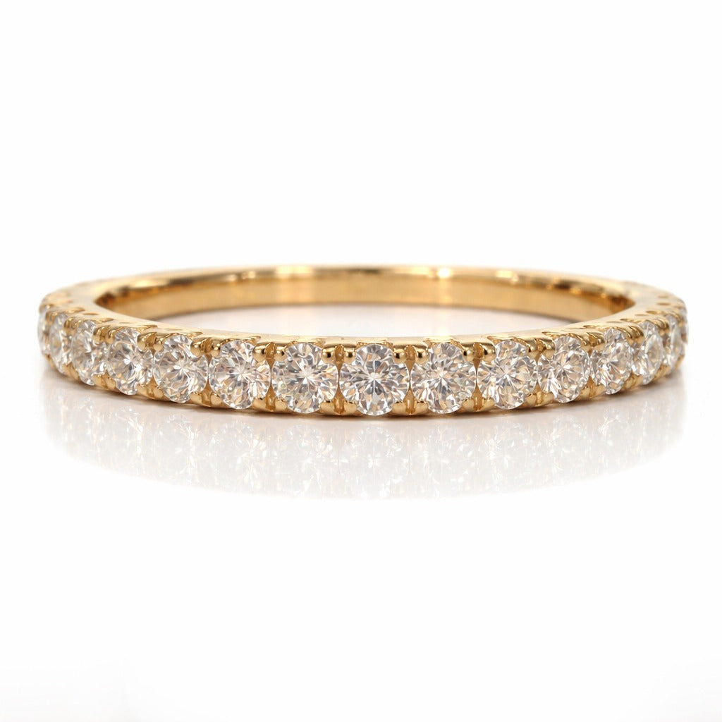 14K Yellow Gold Band with 0.38ctw Natural Diamonds