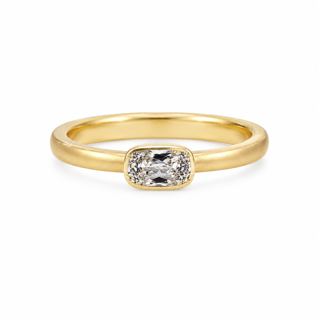 14K Yellow Gold Ring with Lab Grown Diamonds