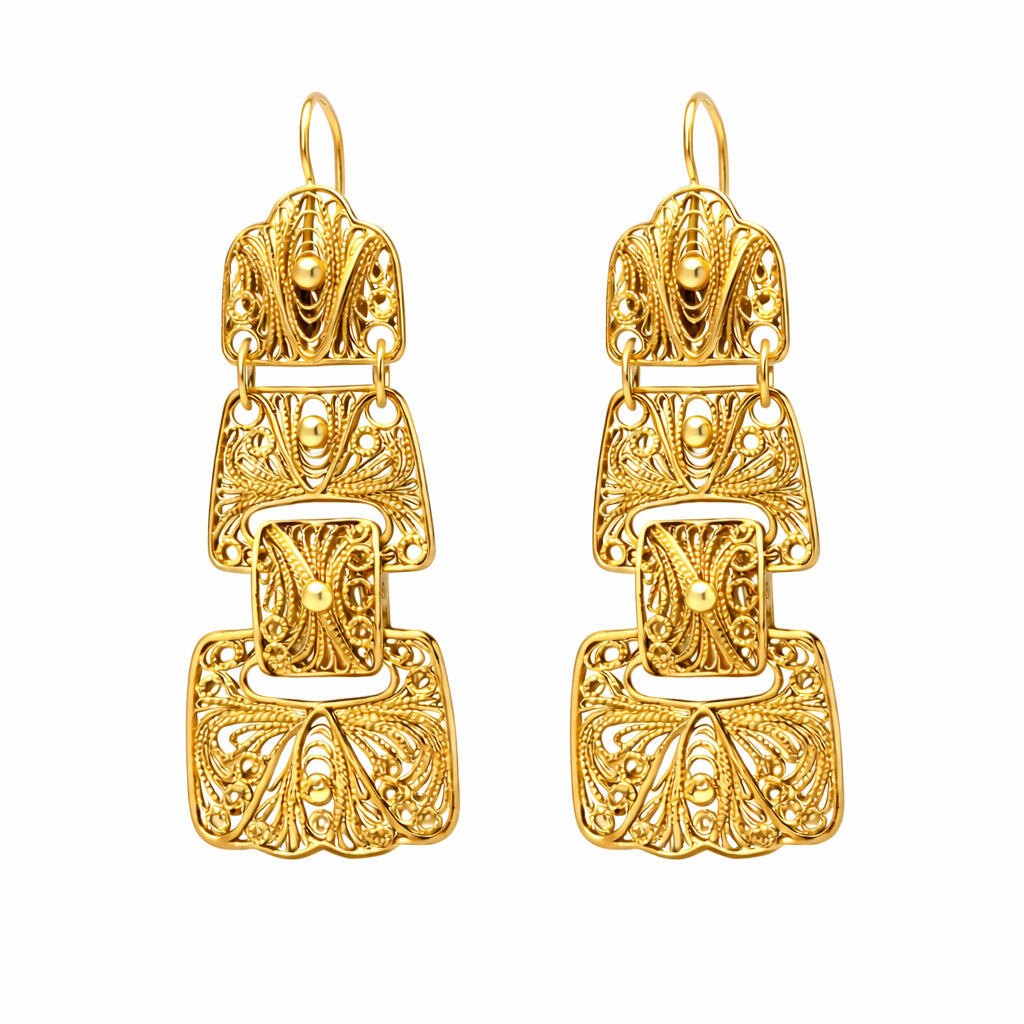 CONS KC 10K Yellow Gold Drop Earrings