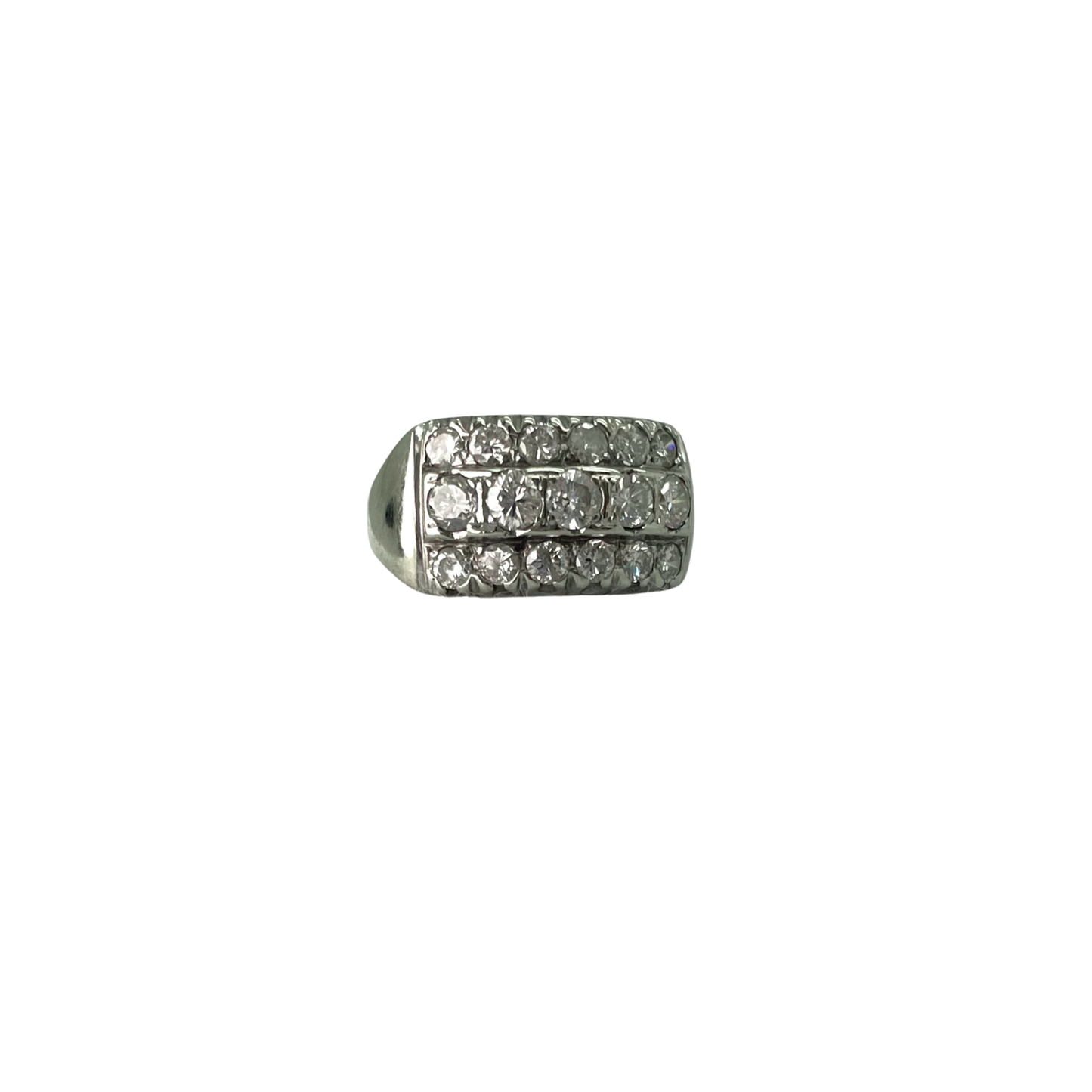 CONS L.H. Natural Diamond 3 Row Ring, 1.61ctw, 14kt