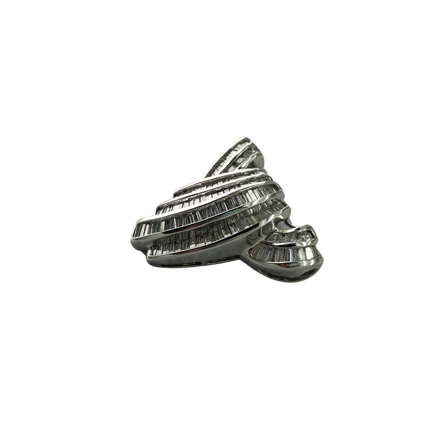 CONS L.H. Natural Diamond (7.5ctw) Baguette Slide Pendant, 14kt