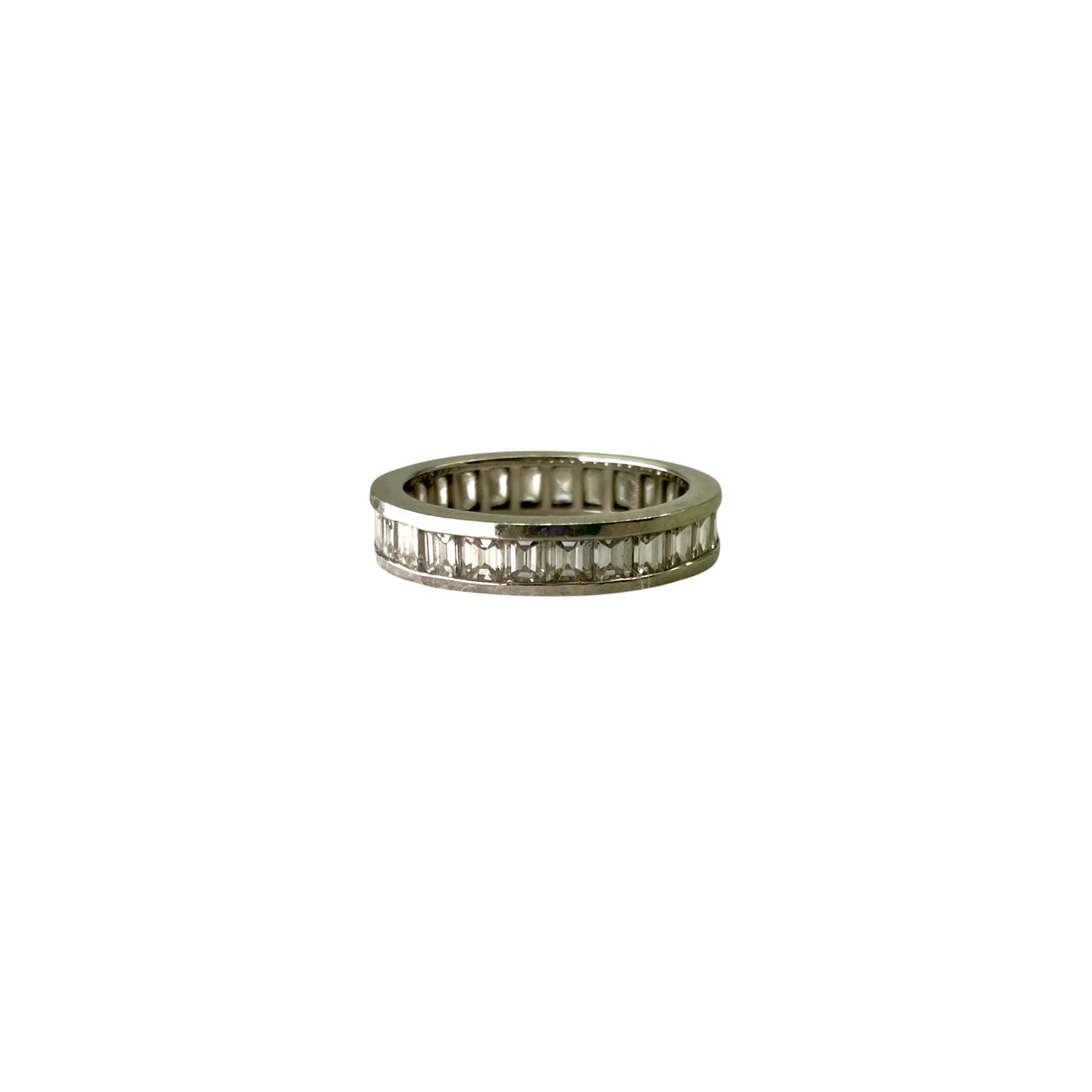 CONS L.H. Natural Emerald Cut Diamond Anniversary Band. 3.12ctw, Platinum
