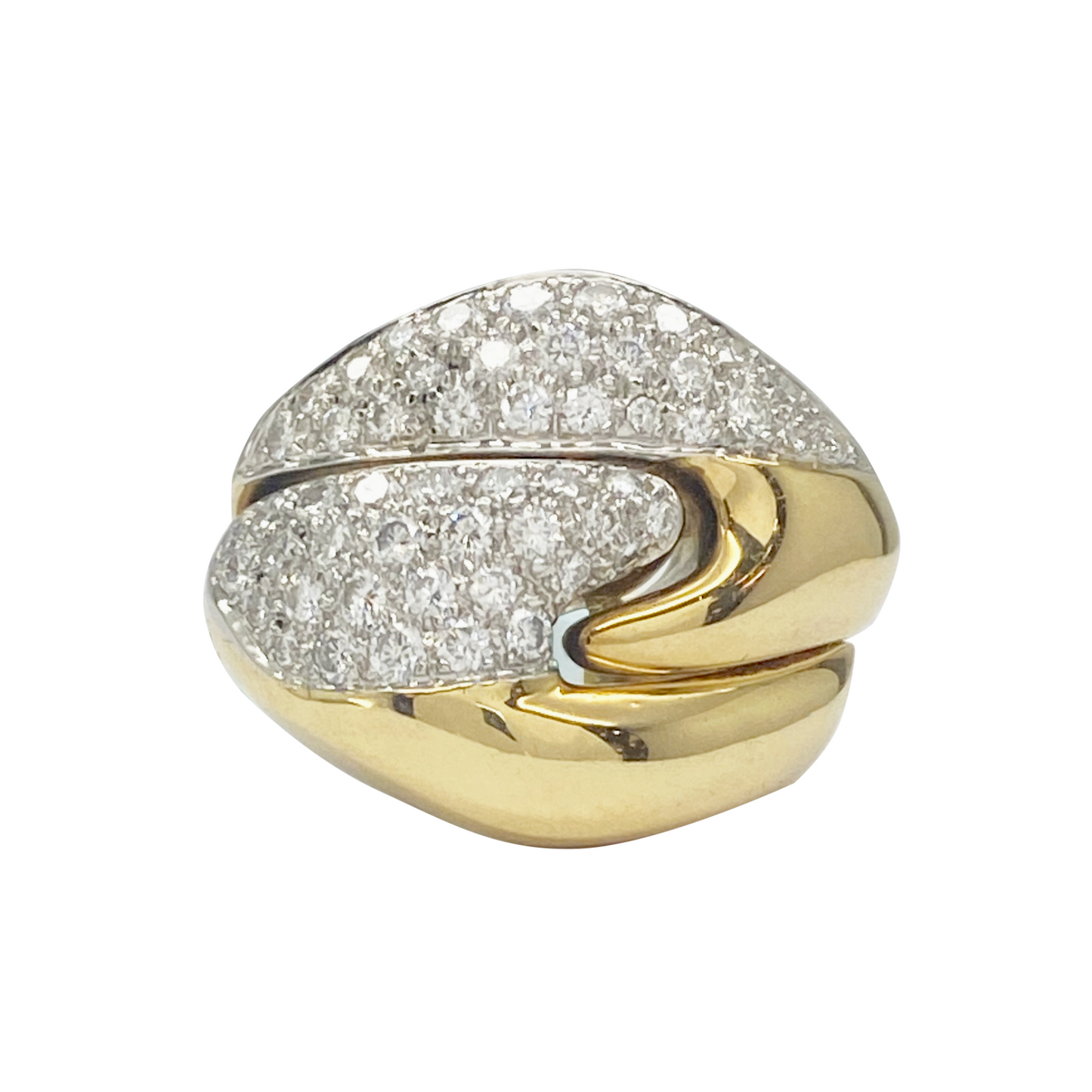 CONS L.H. Natural Cluster Diamond Wedding Set 18kt