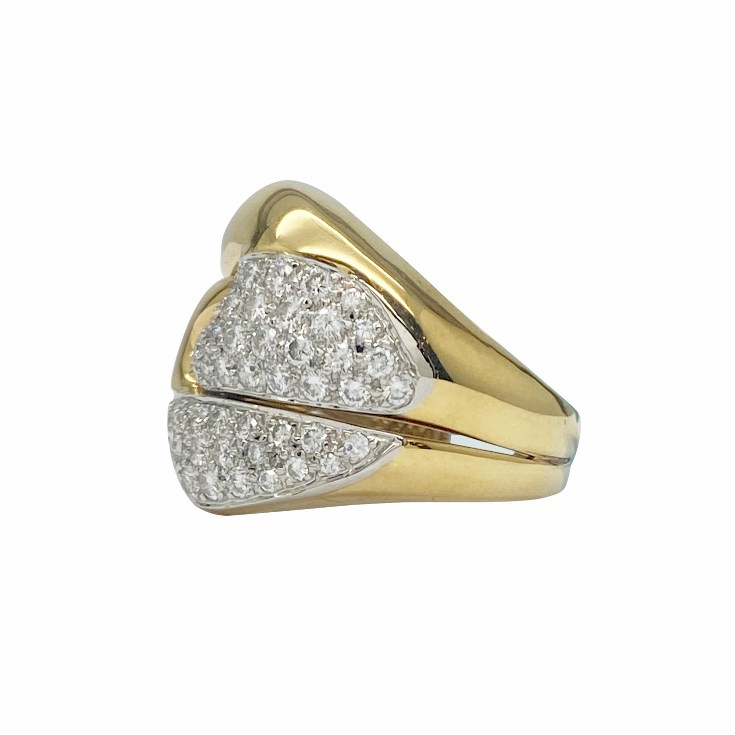 CONS L.H. Natural Cluster Diamond Wedding Set 18kt
