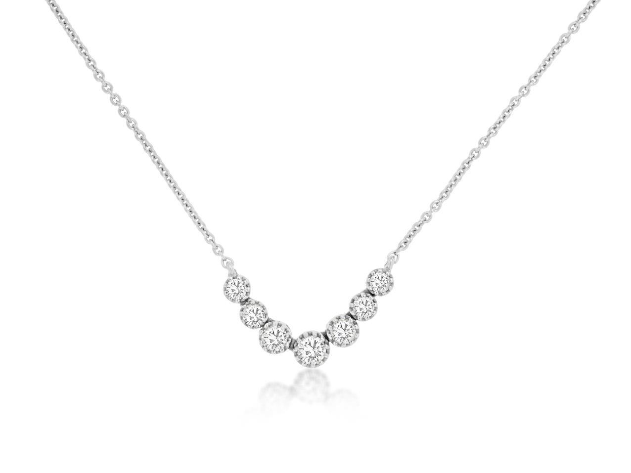 14K White Gold Necklace with 0.23ctw Natural Diamonds