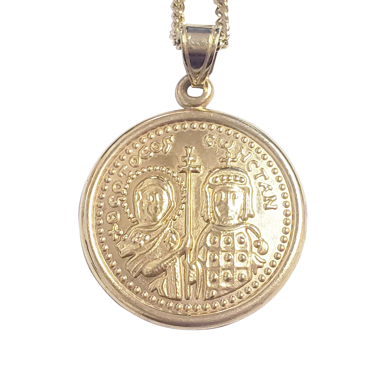 Saints Constantine and Helen Byzantine Orthodox Two Sided Medallion