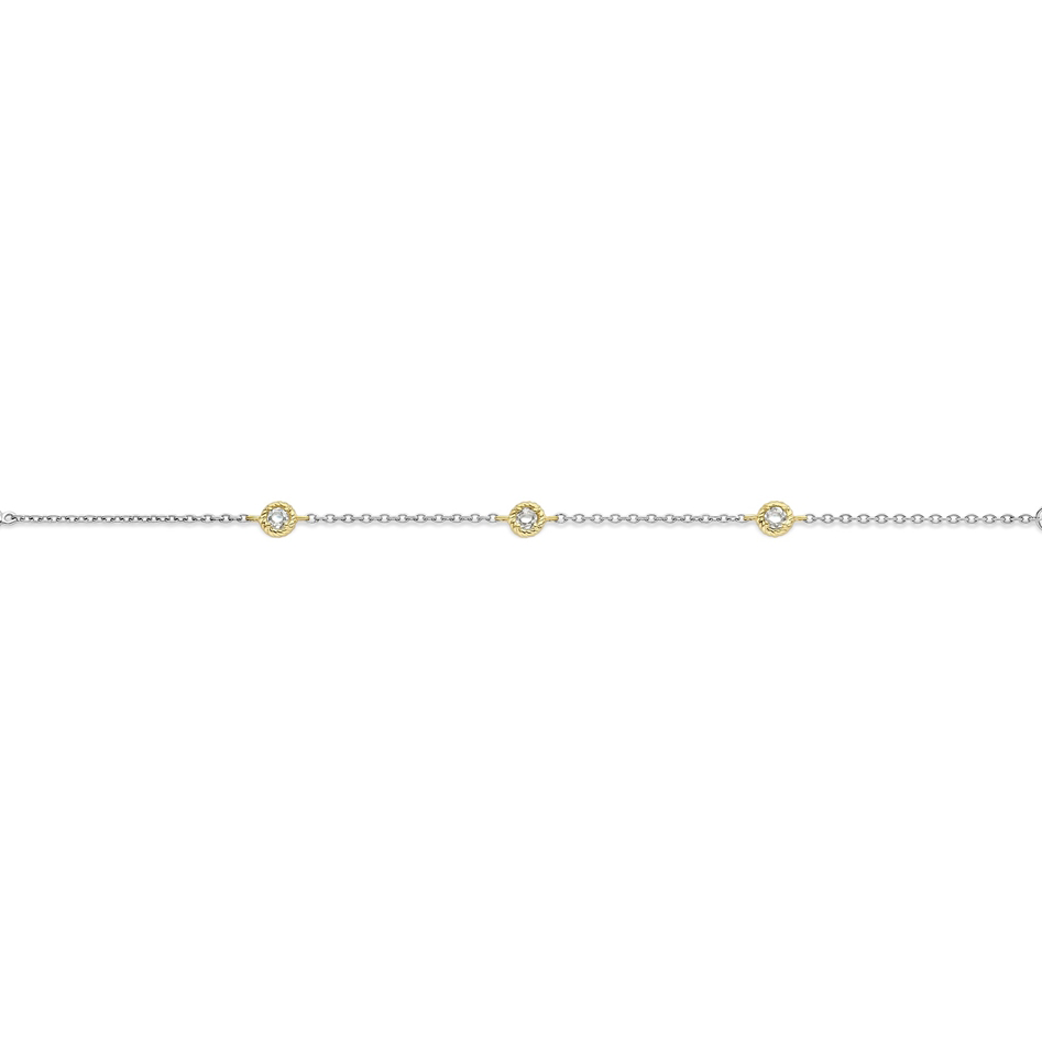 Gold chain necklace on a white background