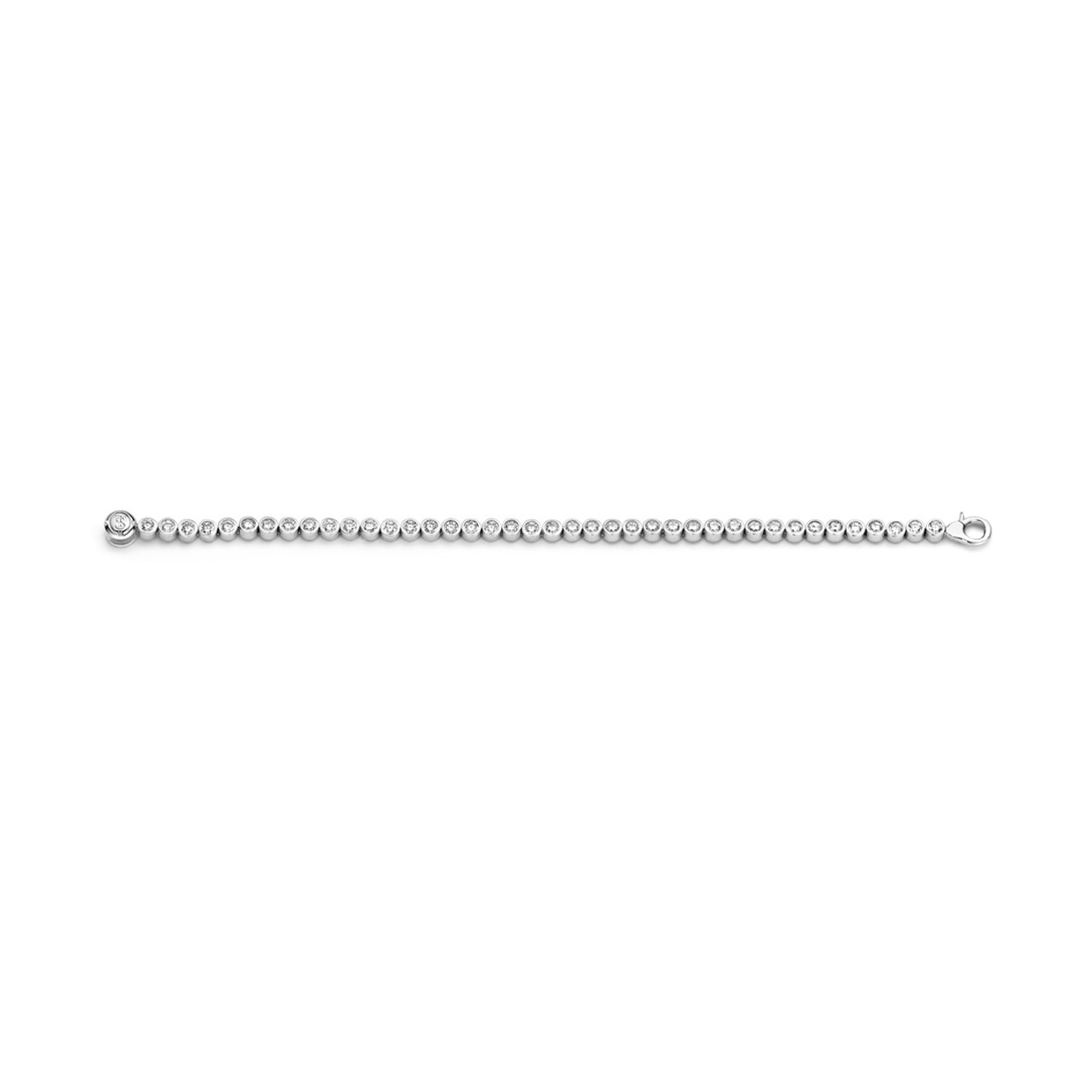 Silver bracelet on a white background