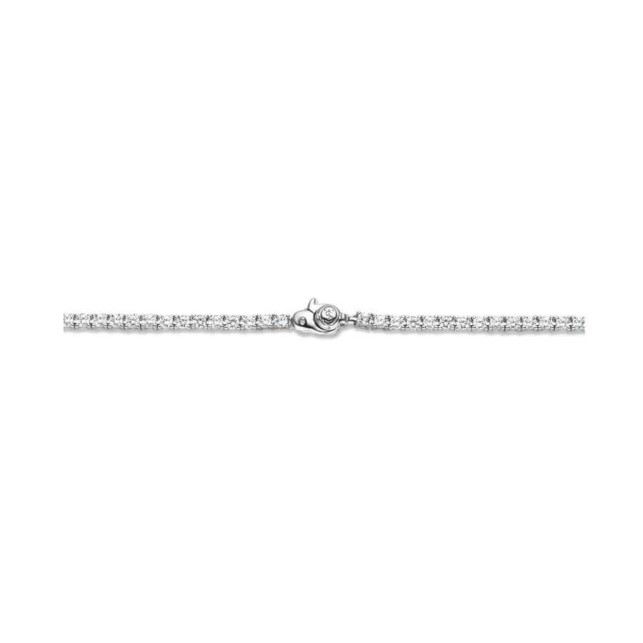 Silver bracelet on a white background