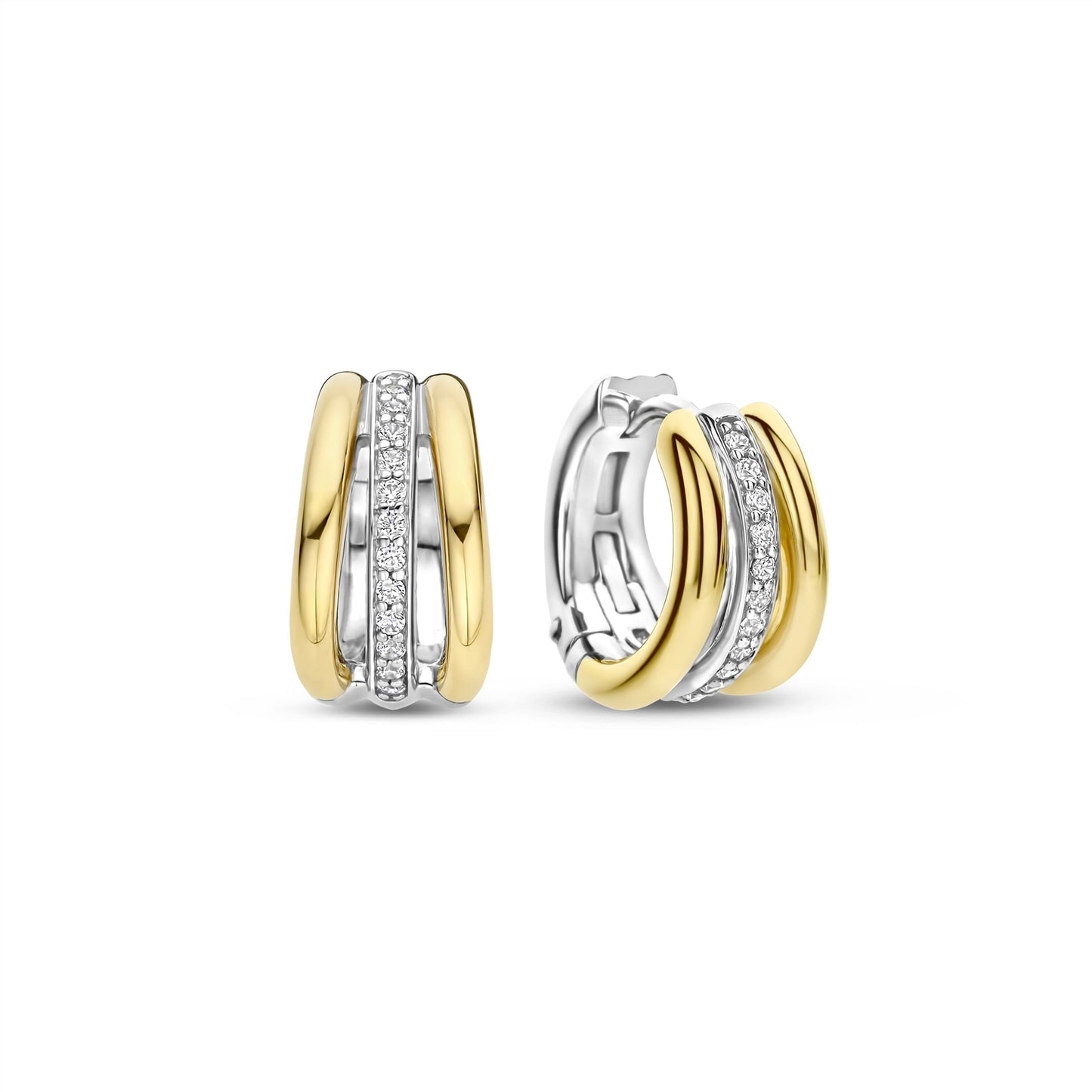 TI SENTO Triple Hoops - Gold Plated Sterling Silver 78010ZY-
