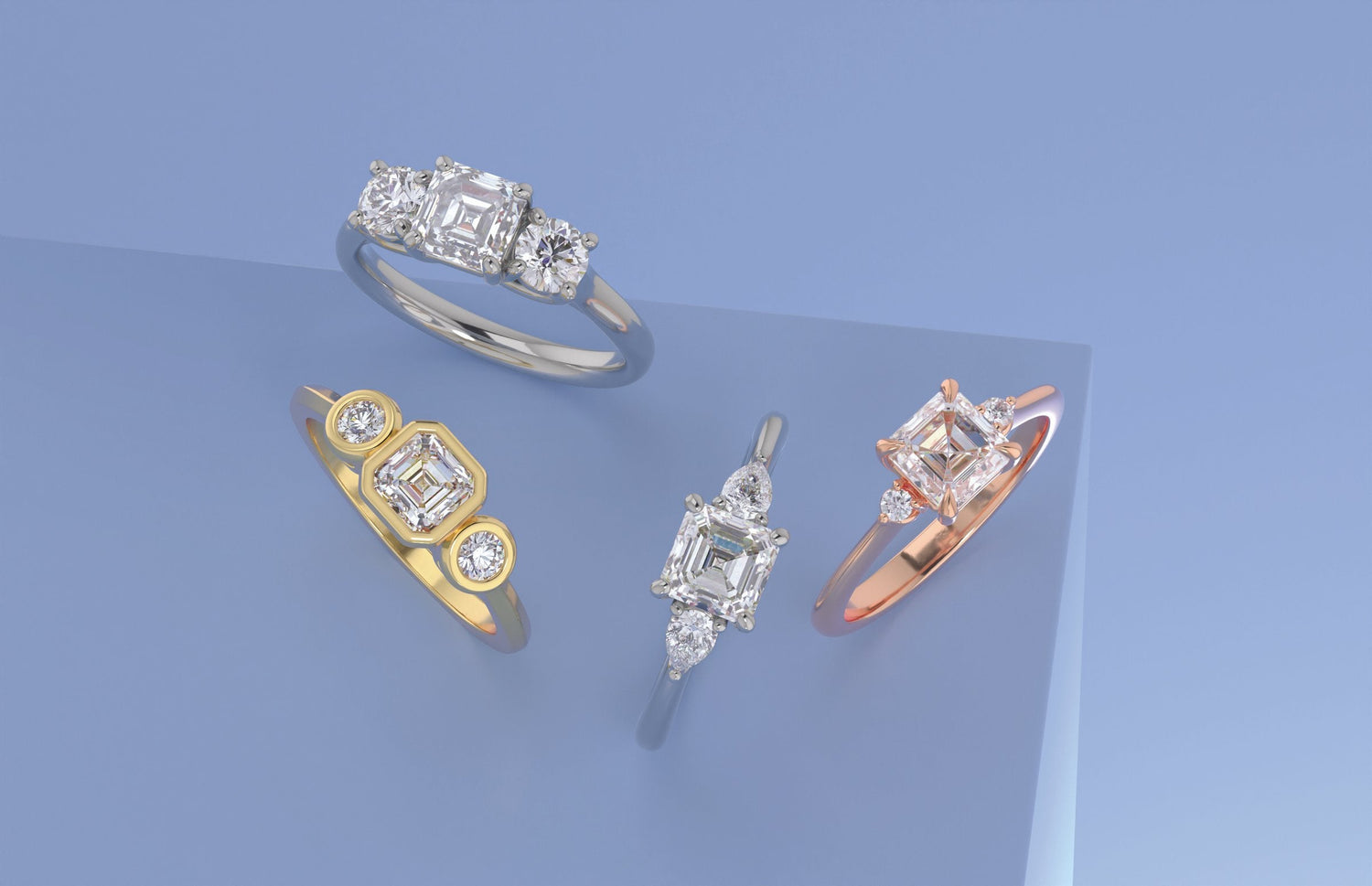 Asscher Engagement Rings