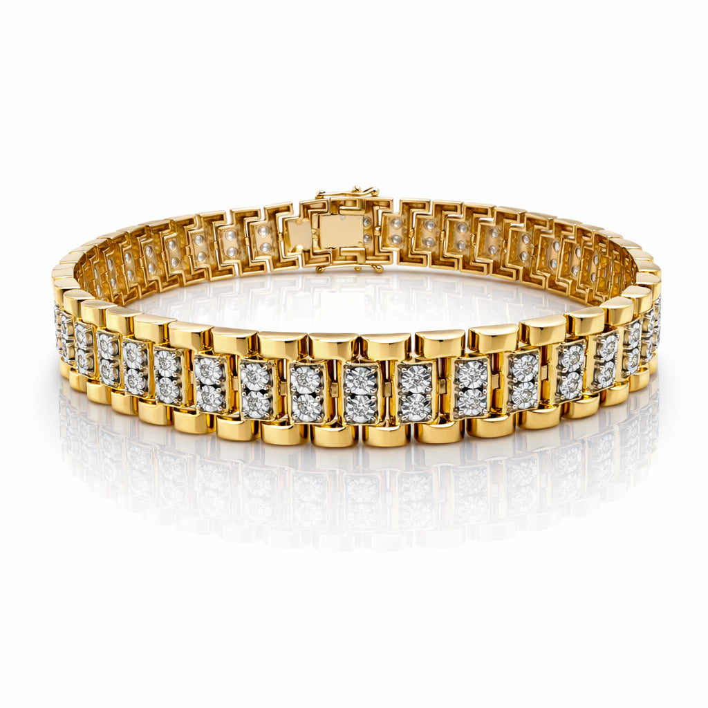 10K Yellow Gold Diamond Bracelet