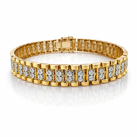 10K Yellow Gold Diamond Bracelet