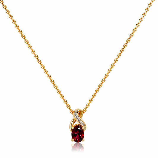 10K Yellow Gold Spinel Necklace