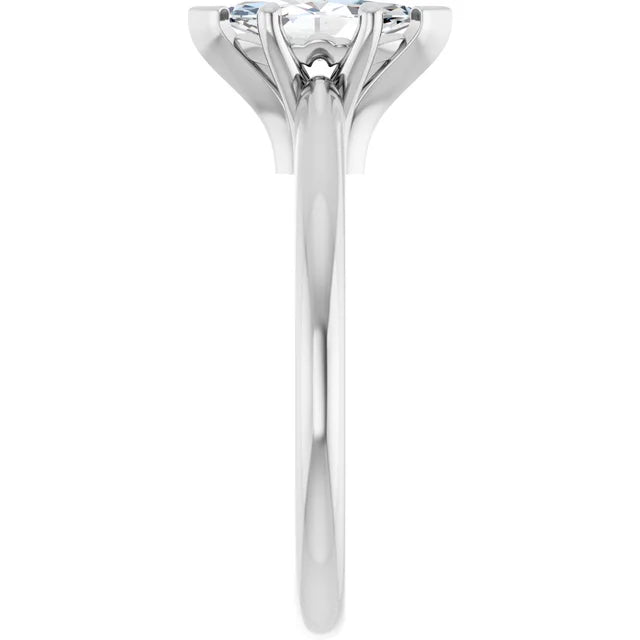14K White Gold 0.71 CTW Marquise Solitaire Lab Grown Diamond Engagement Ring- Paul's Jewelers Milwaukee