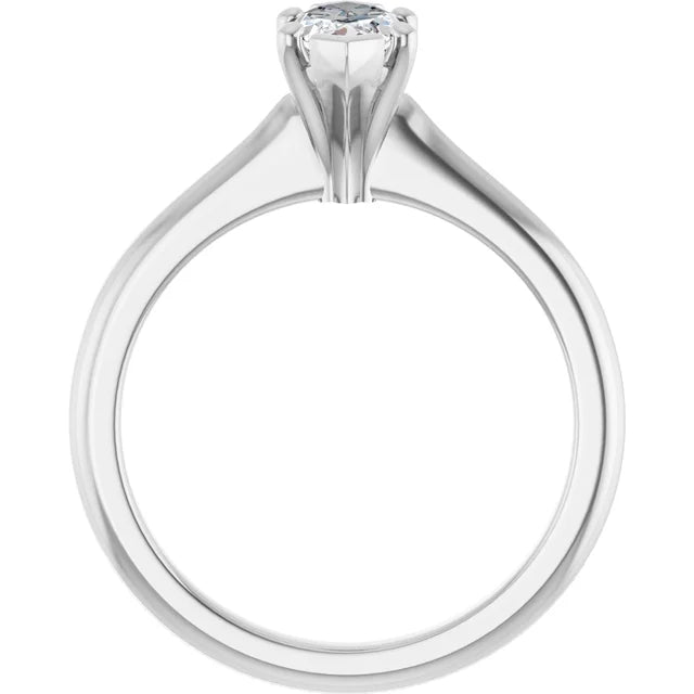 14K White Gold 0.71 CTW Marquise Solitaire Lab Grown Diamond Engagement Ring- Paul's Jewelers Milwaukee