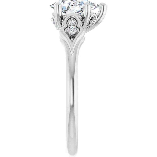 14K White Gold 0.80 CTW Pear Solitaire Lab Grown Diamond Engagement Ring- Paul's Jewelers Milwaukee
