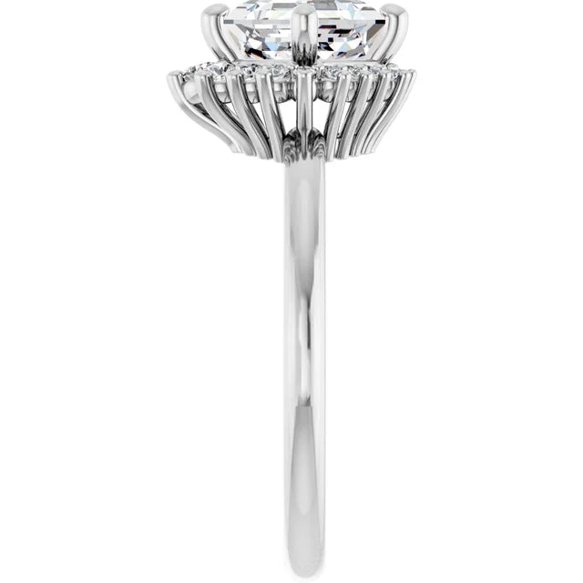 14K White Gold 1.46 CTW Asscher Solitaire Lab Grown Diamond Engagement Ring- Paul's Jewelers Milwaukee
