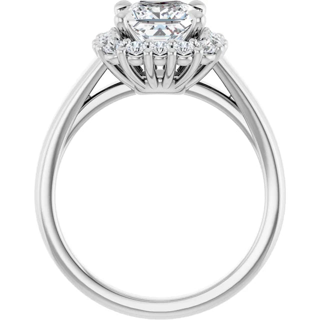 14K White Gold 1.74 CTW Princess Halo Lab Grown Diamond Engagement Ring- Paul's Jewelers Milwaukee