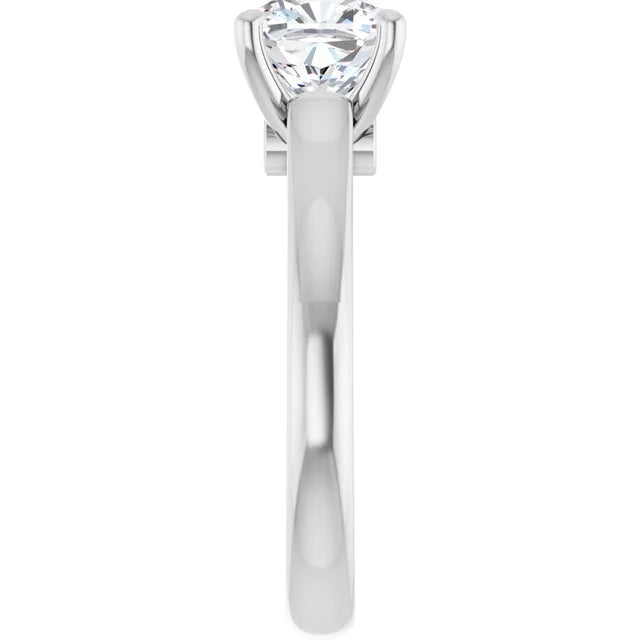 14K White Gold 1.91 CTW Cushion Solitaire Lab Grown Diamond Engagement Ring- Paul's Jewelers Milwaukee