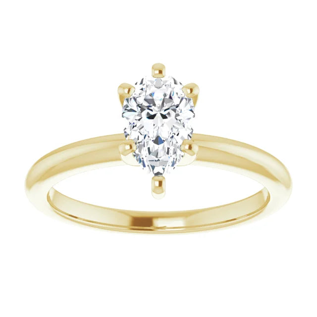 14K White Gold 1.05 CTW Pear-Cut Lab Grown Diamond Solitaire Engagement Ring