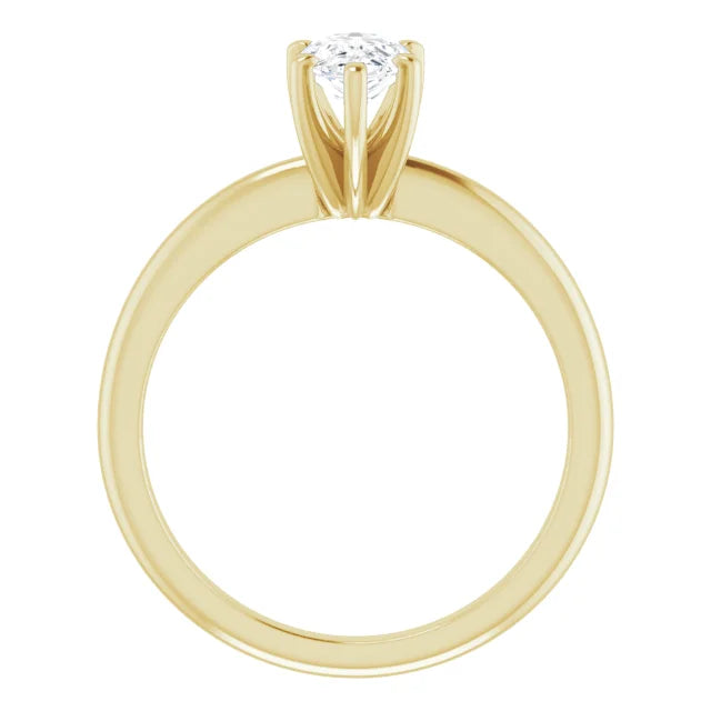 14K White Gold 1.05 CTW Pear-Cut Lab Grown Diamond Solitaire Engagement Ring
