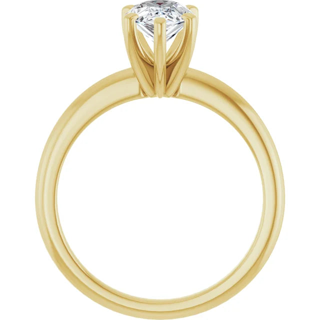 14K White Gold 1.05 CTW Pear-Cut Lab Grown Diamond Solitaire Engagement Ring-Pauls Jewelers