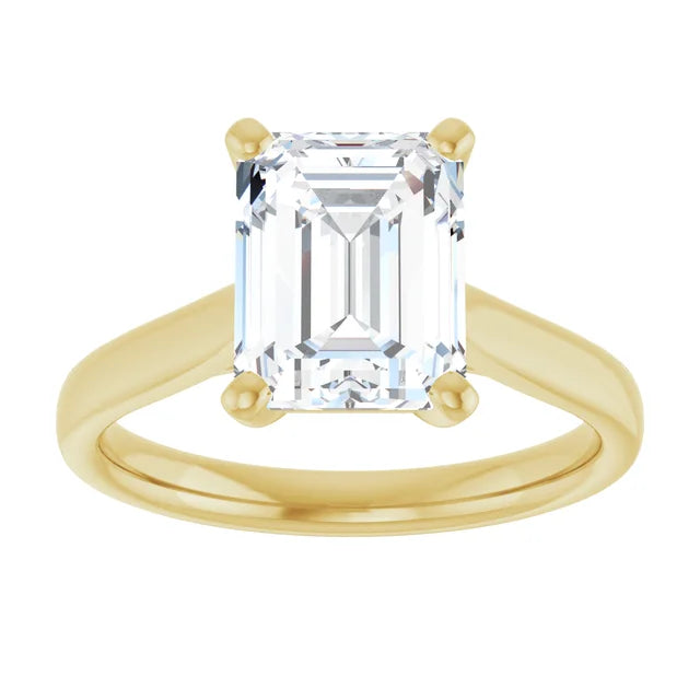 14K White Gold 1.07 CTW Emerald Solitaire Lab Grown Diamond Engagement Ring-Pauls Jewelers
