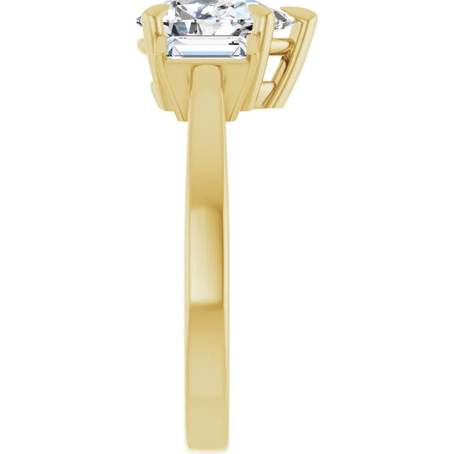 14K White Gold 1.27 CTW Pear-Cut Lab Grown Diamond Three Stone Engagement Ring-Pauls Jewelers