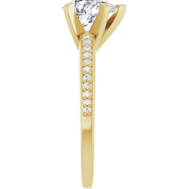 14K White Gold 1.30 CTW Pear Solitaire Lab Grown Diamond Engagement Ring