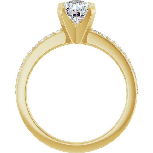 14K White Gold 1.30 CTW Pear Solitaire Lab Grown Diamond Engagement Ring