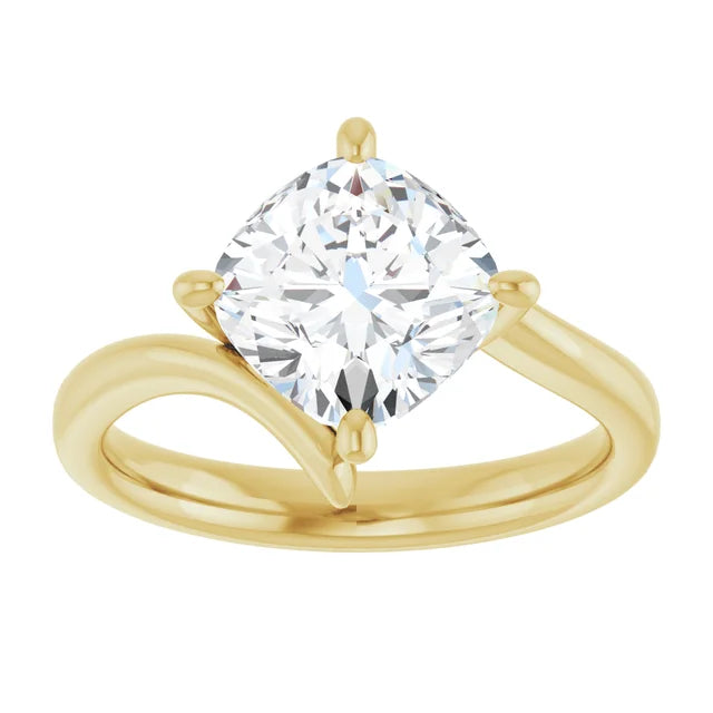 14K White Gold 1.72 CTW Cushion Bypass Lab Grown Diamond Engagement Ring