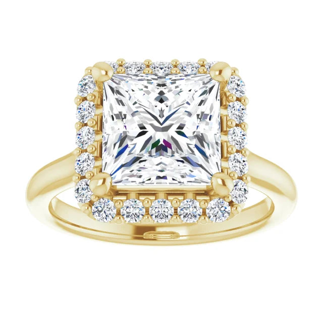 14K White Gold 1.77 CTW Princess Halo Lab Grown Diamond Engagement Ring