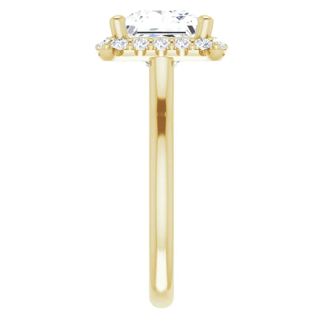 14K White Gold 1.77 CTW Princess Halo Lab Grown Diamond Engagement Ring