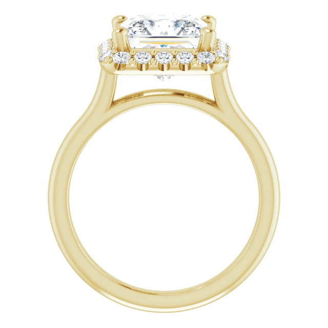 14K White Gold 1.77 CTW Princess Halo Lab Grown Diamond Engagement Ring