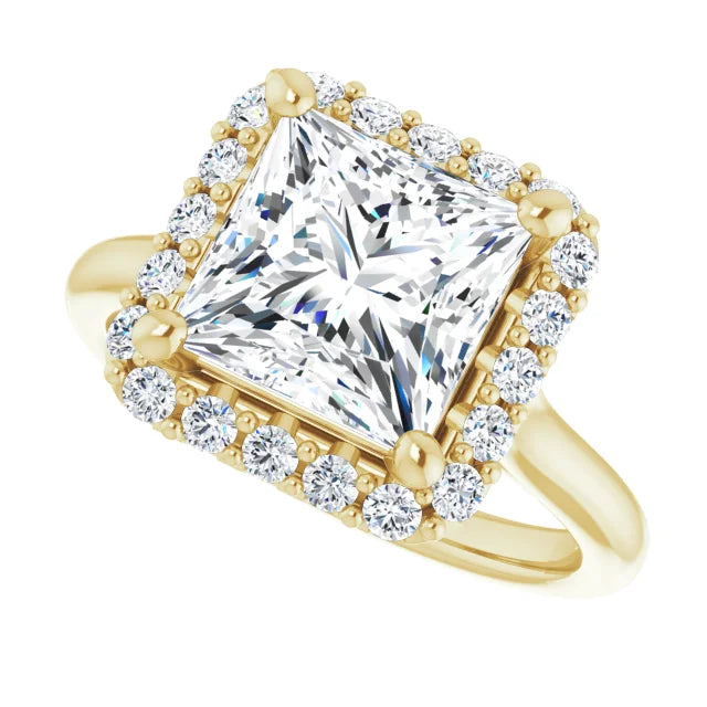 14K White Gold 1.77 CTW Princess Halo Lab Grown Diamond Engagement Ring
