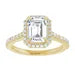 14K White Gold 1.89 CTW Emerald-Cut Lab Grown Diamond Halo Engagement Ring