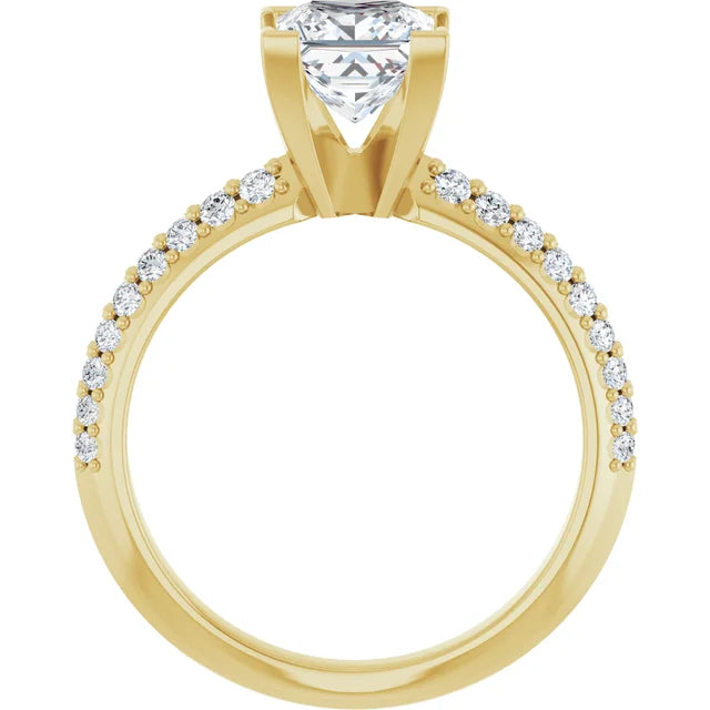 14K White Gold 1.96 CTW Princess Knife-Edge Lab Grown Diamond Engagement Ring-Pauls Jewelers