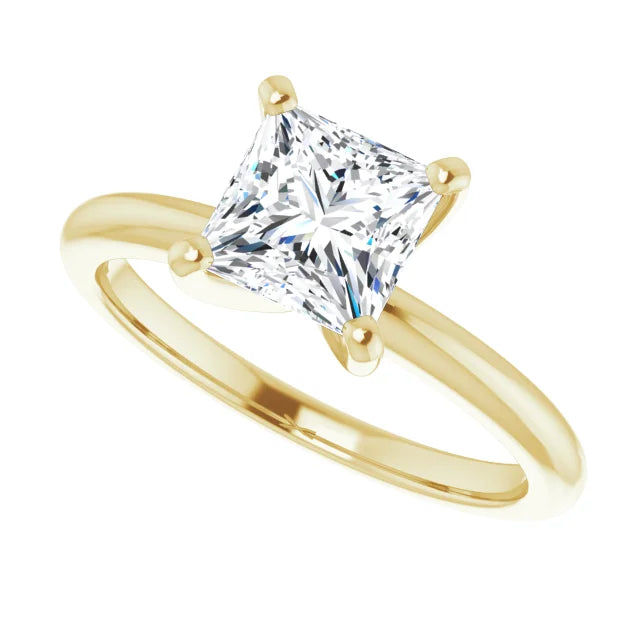 14K White Gold 1.99 CTW Princess Solitaire Lab Grown Diamond Engagement Ring-Pauls Jewelers