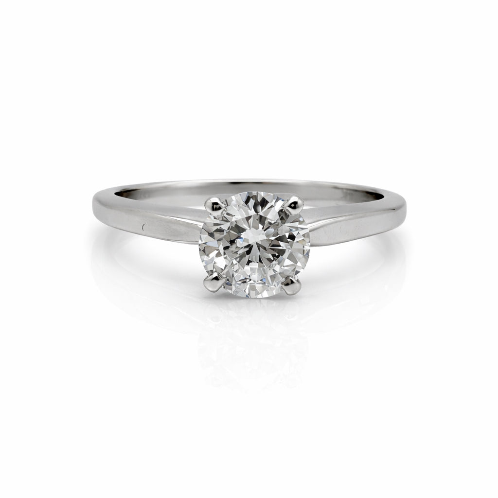 Diamond ring on a white background