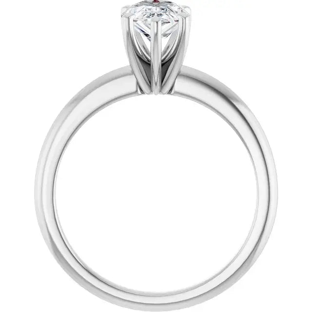 14K White Gold 1.05 CTW Pear-Cut Lab Grown Diamond Solitaire Engagement Ring