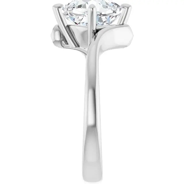 14K White Gold 1.72 CTW Cushion Bypass Lab Grown Diamond Engagement Ring