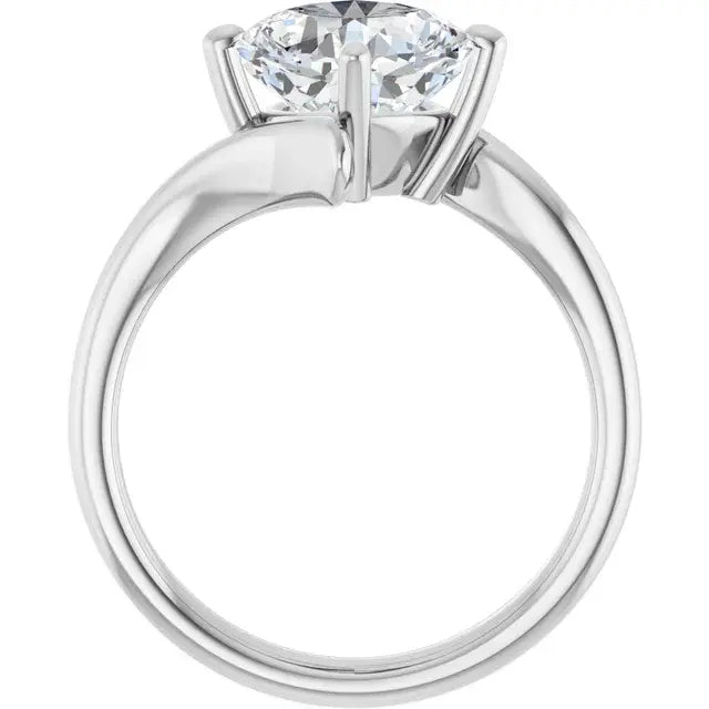 14K White Gold 1.72 CTW Cushion Bypass Lab Grown Diamond Engagement Ring