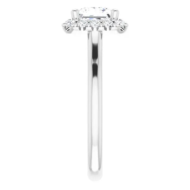 14K White Gold 1.77 CTW Princess Halo Lab Grown Diamond Engagement Ring
