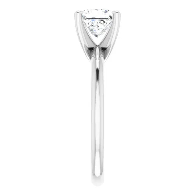 14K White Gold 1.99 CTW Princess Solitaire Lab Grown Diamond Engagement Ring