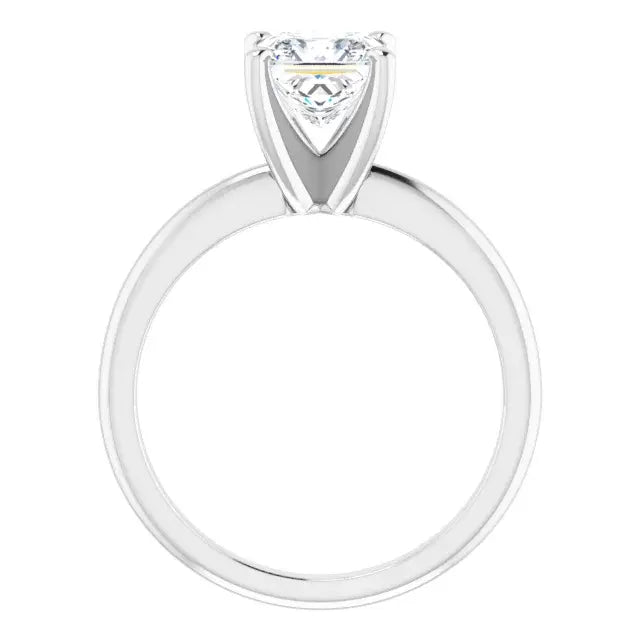 14K White Gold 1.99 CTW Princess Solitaire Lab Grown Diamond Engagement Ring